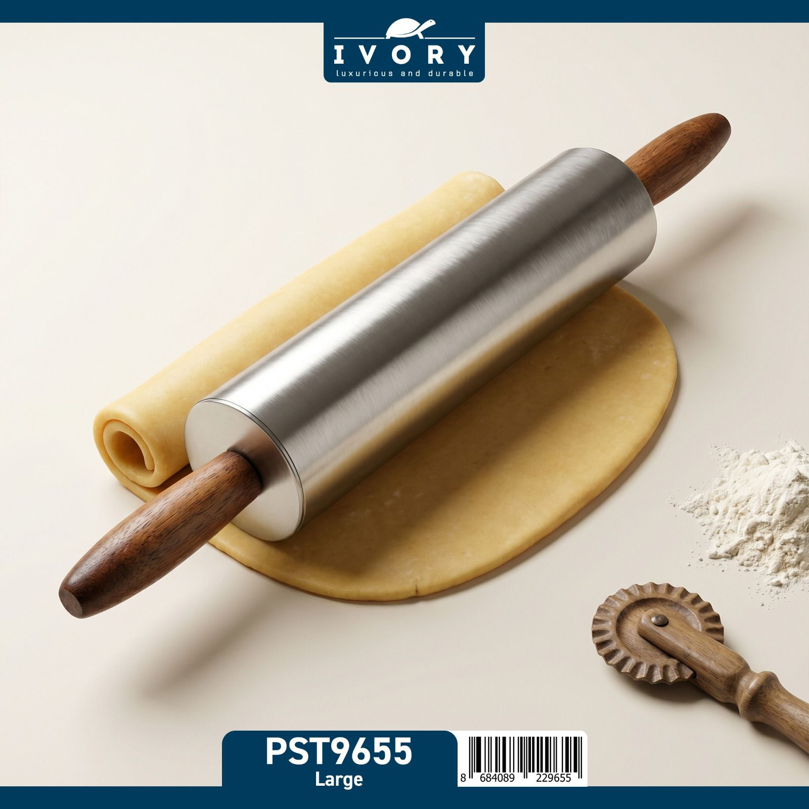 İVORY DÖNER SAPLI ÇELİK MERDANE (LARGE) PST9655